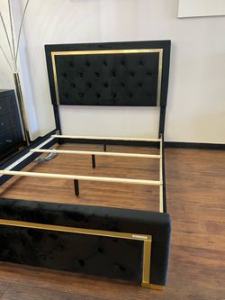 Black Queen size bed frame