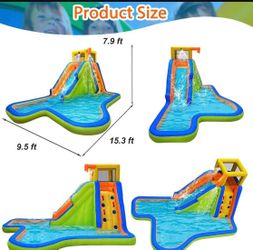 Inflatable Water Slide With Splash Pool