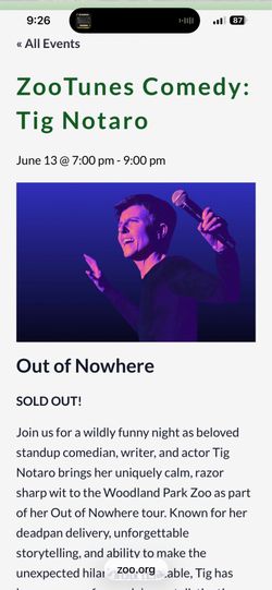 Tig Notaro ticket