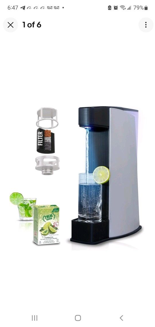 💦 Brand New Sparkling Water Maker Machine – Home Soda Stream Style with Screw-In CO₂ Cartridge