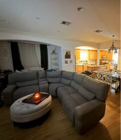 Sectional Couch with 2 power reclining chairs