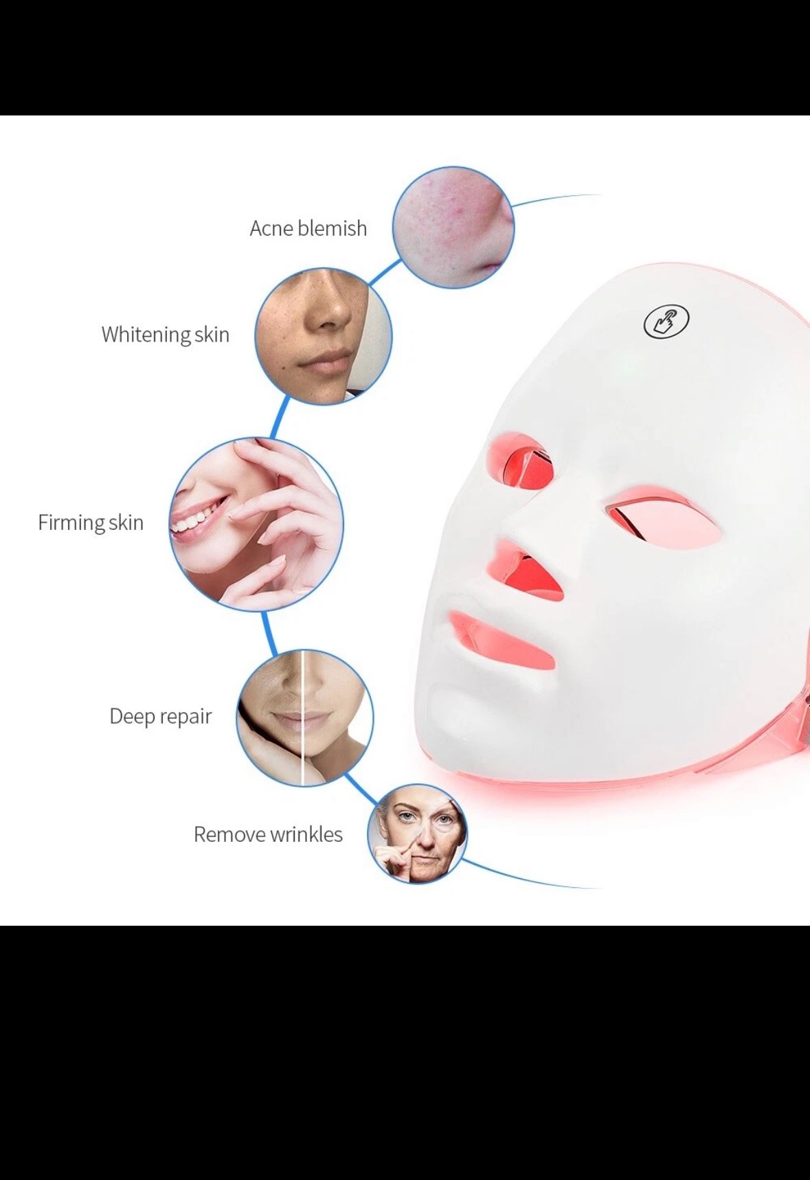  Photon Face Mask PDT LED Light Therapy Facial Skin Care Rejuvenation