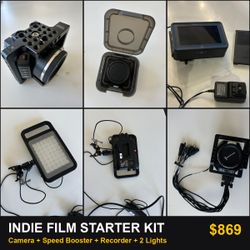 Indie Film Starter Kit: Blackmagic Micro Cinema, Speed Booster, Ninja, 2 Lights