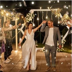 48 Pcs LED Lighted Tinsel Streamer Wedding Wands