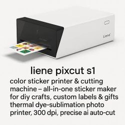 New. Liene PixCut S1 Color Sticker & Cutting Machine