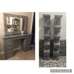 Vanity Set And Shelfs