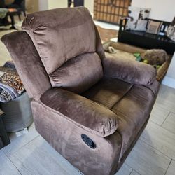 Recliner - Brevik 34.8" Wide Contemporary Microfiber Recliner BRAND NEW