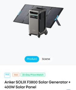 Anker Solix F3800 Portable charging stating and 400Watt solar panel