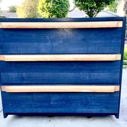 3 Piece Blue And Blonde Furniture Set