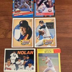 6 Nolan Ryan Baseball Cards