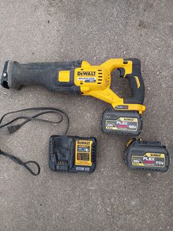 DeWalt 60volt Brushless Sawzall With Two 6 Batteries