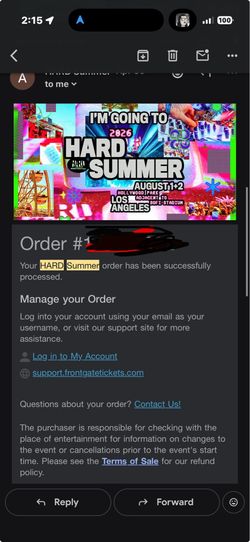 Hard summer tickets