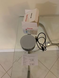 Portable Bluetooth Speaker in Silver and Black