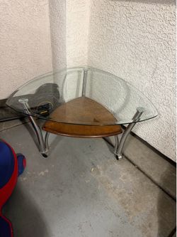 Glass coffee table