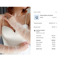 Wedding Tulle Gloves With Pearls 