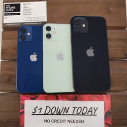 Apple iPhone 12 5G - $1 DOWN TODAY, NO CREDIT NEEDED