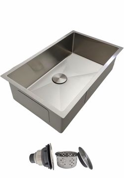 30” Undermount Single Bowl Kitchen Sink