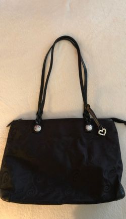 Brighton black tote with zipper