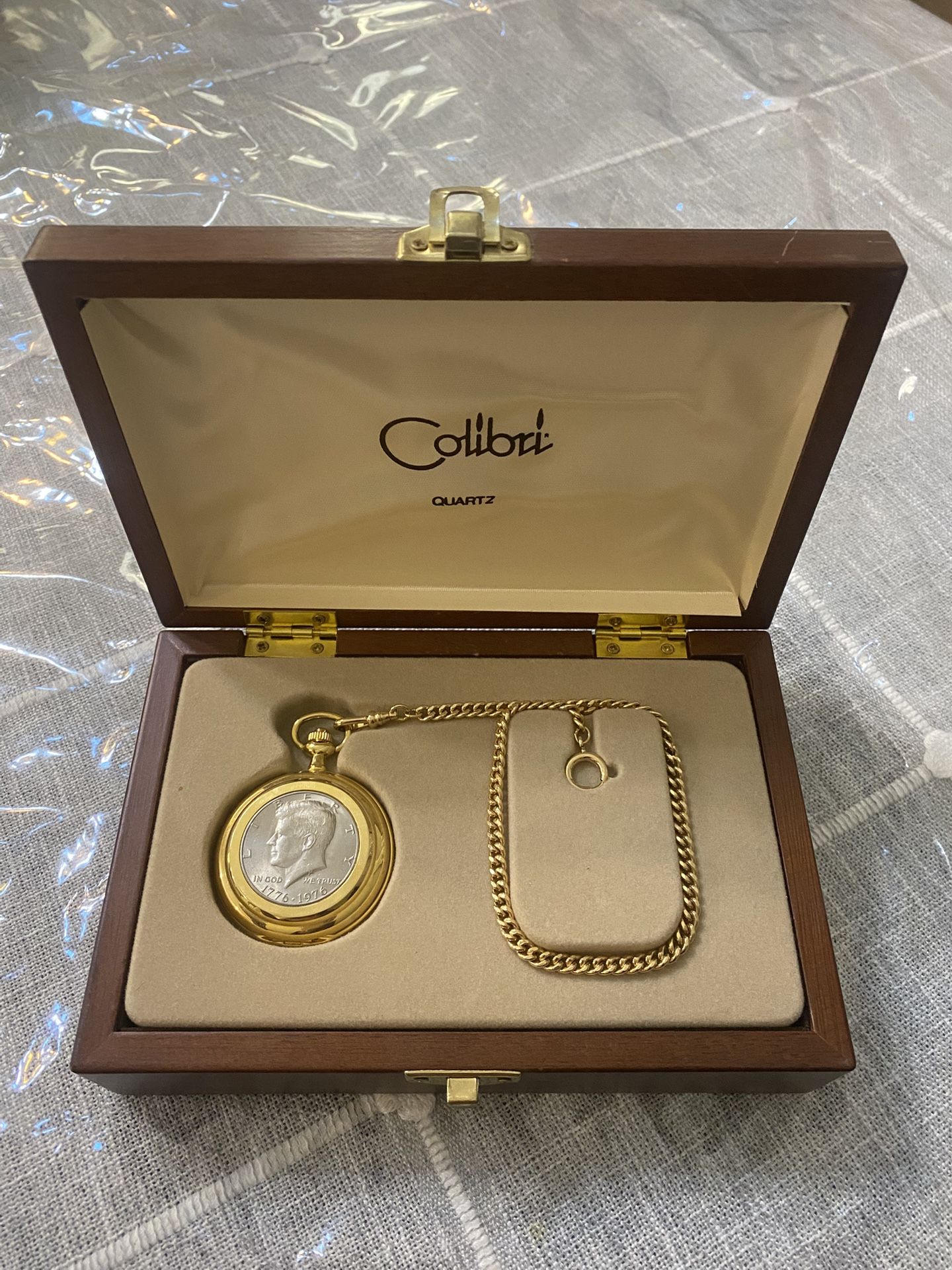 Colibri Gold Plated Watch and Chain