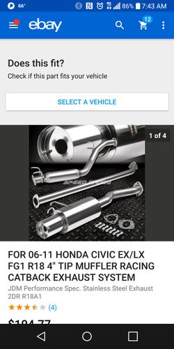 Civic cat back exhaust