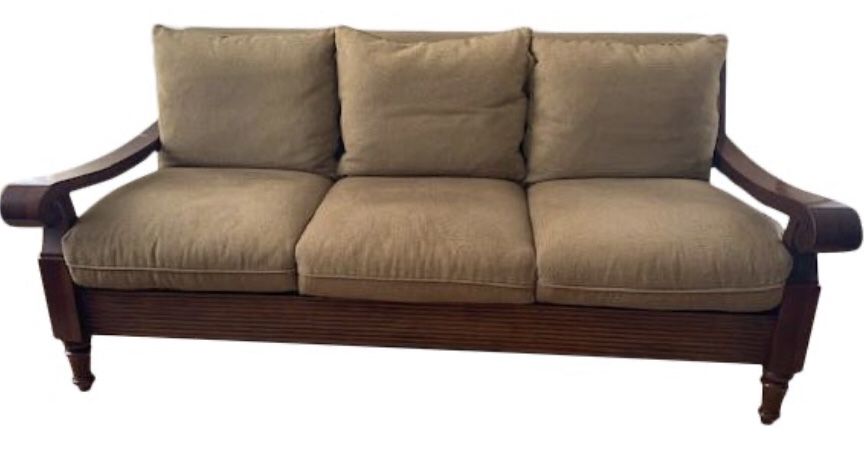 Cate & Barrel sofa + armchair 