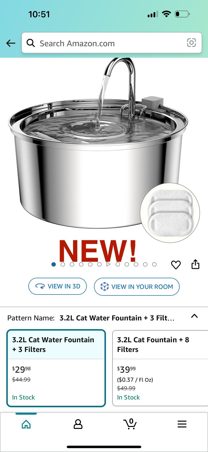 Pet Water Fountain NEW