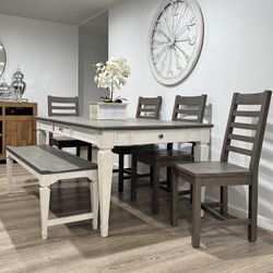 Original Farmhouse Dining Table Set Comedor De Madera 