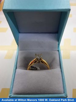 Ring - Engagement Set - Yellow Gold 14k (.585) 3.7 grams Size 7