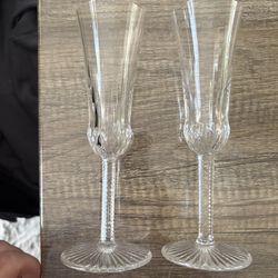 St Louis Crystal Champagne Glasses 