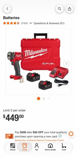 Milwaukee M18 FUEL 3/8" Compact Impact Wrench Kit