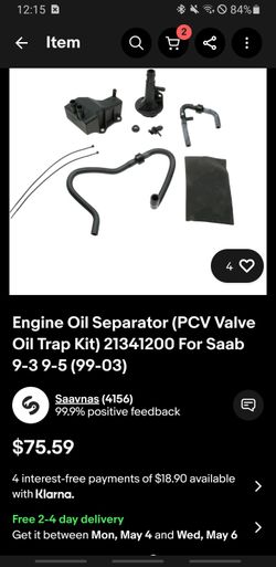 Saab 9-3, 9-5 oil seperator.