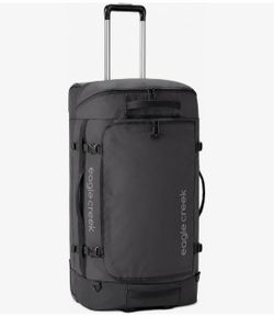 Eagle Creek Cargo Hauler XT Duffel 32-Inch, 120L, Black Heavy-Duty Wheels, Collapsible Telescoping Handle, D-Shaped Opening, Compression Straps, Check