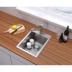 VESLA 15x20 Inch Bar Sink Drop In (24S)