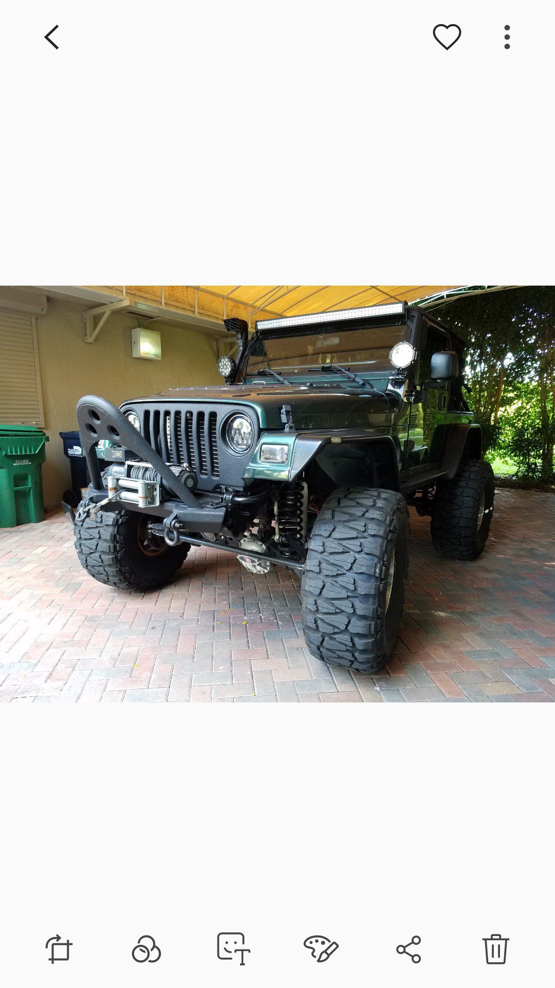 Jeep Wrangler 2001 TJ 115k miles. 4.0 6cyl manual trans. Custom arms. G2 gearing. 38 Nitto grabbers