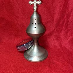 6.25 Inch x 2 Inch Greek Orthodox Bronze Incense Burner Imported From Greece (4 available)