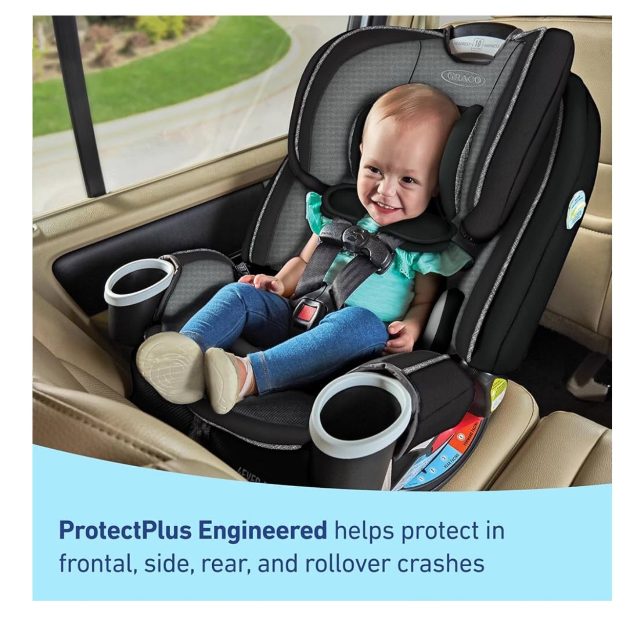 Graco 4Ever DLX in Car Seat, Grey, Infant to Toddler Car Seat