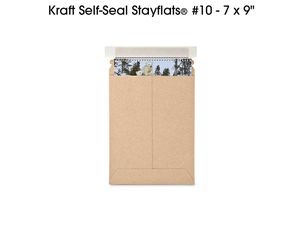 Kraft Self-Seal Stayflats® Mailers