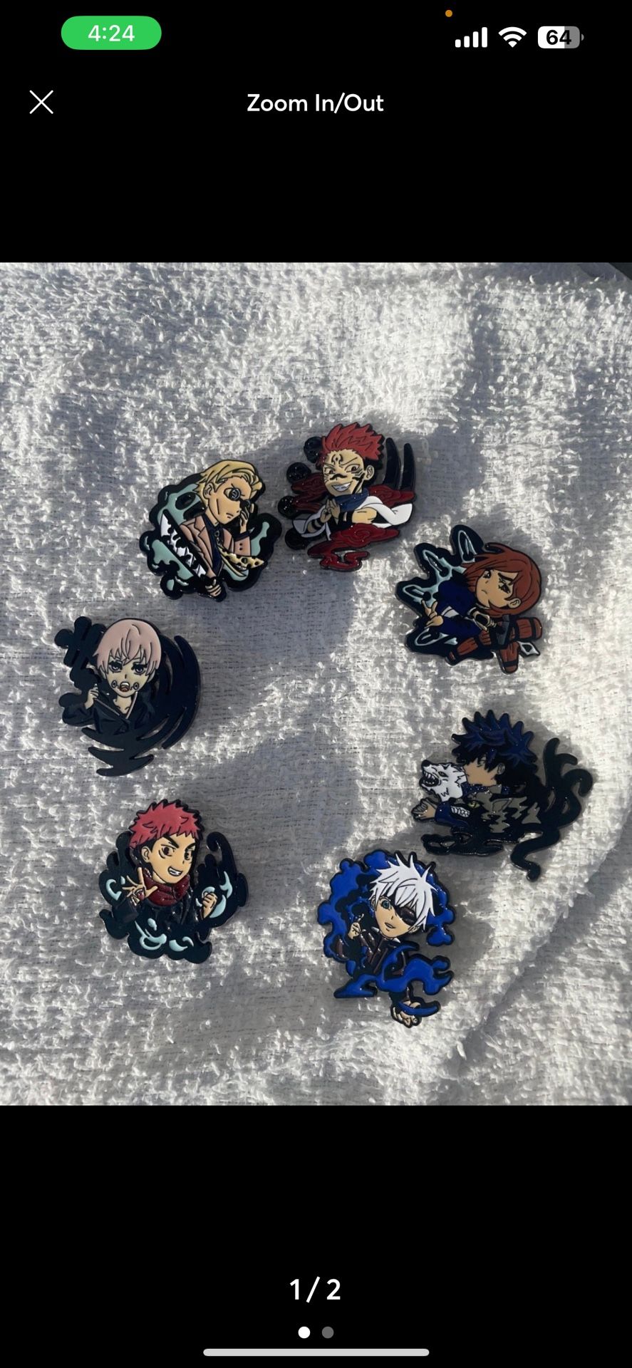 jujutsu kaisen enamel pins lot