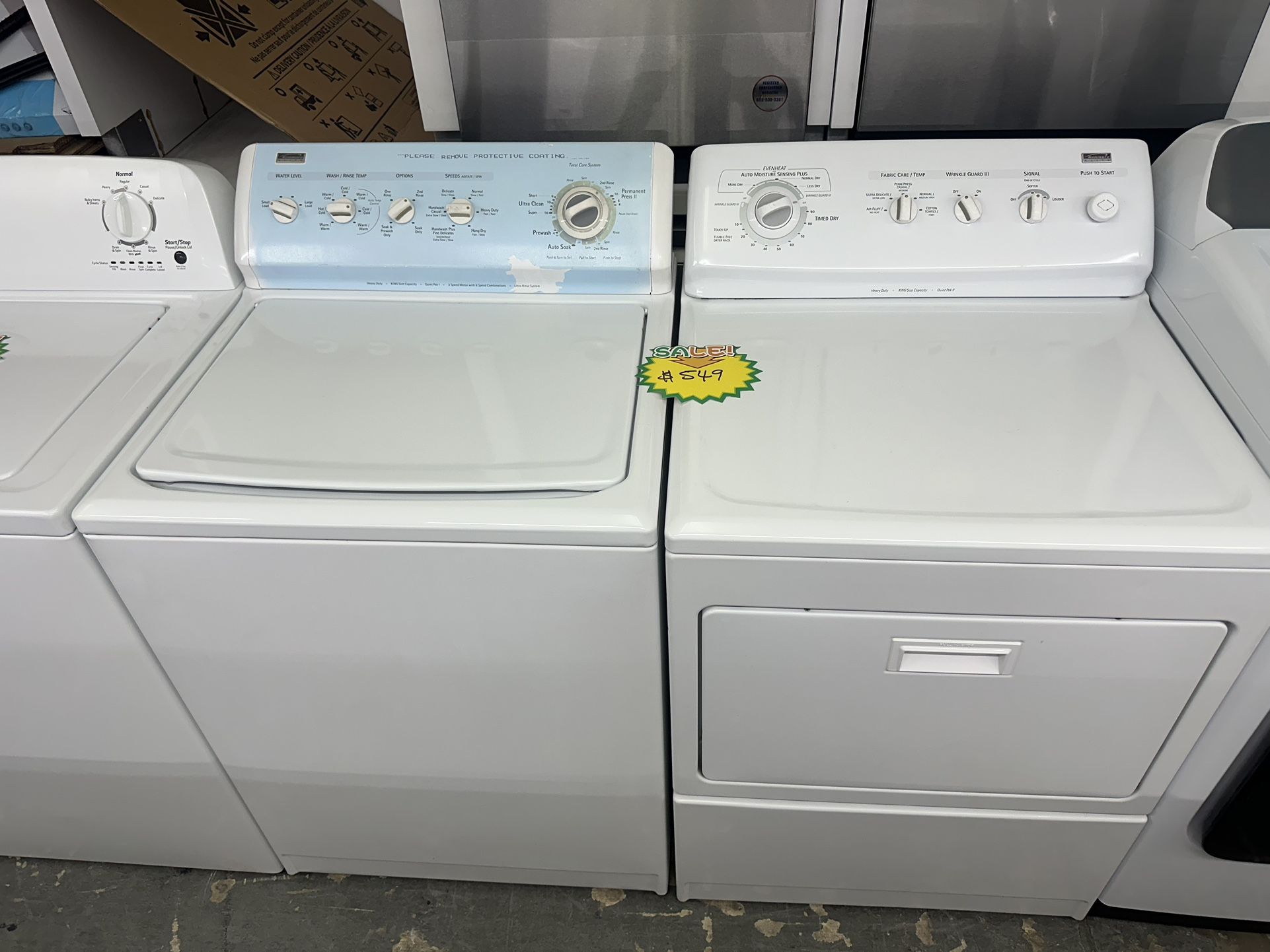 Kenmore Elite Washer And Dryer Set One Year Warranty