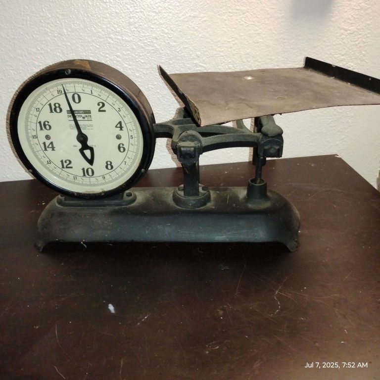 Vintage Scale , 1930s Jacobs Brothers 50 Pound Postal Scale Detecto Posto-Gram