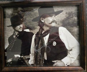Val Kilmer And Kut Russell Autograph Tombstone Picture With COA