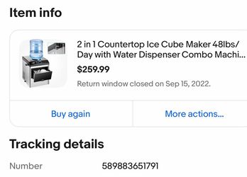 Water machine with ice maker