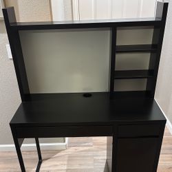 Work Desk , Brown, W/dry Erase Backing/shelfs (removable )