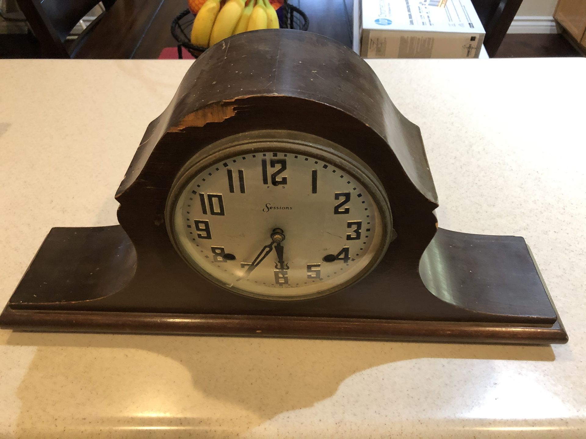 Antique Sessions wind up clock