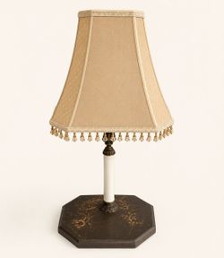NY: Vintage Mid-Century Floor Lamp with Built-In Table