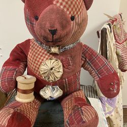 Grungy “sewing” Teddy Bear