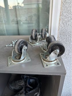 Six caster wheels Great for making furniture moving carts