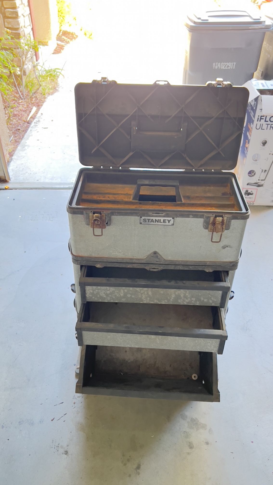 Stanley Galvanized Metal Toolbox