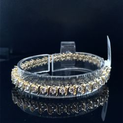 14KT Yellow Gold Diamond 7” Tennis Bracelet 15.90g 3.5CTW 164660/11
