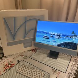 2021 Apple iMac 24-inch M1 processor 8gb ram 256gb ssd Blue with original box , keyboard and mouse. Complete set